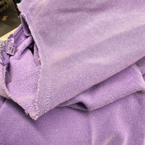 Vtg Y2K Savannah GA Cropped Sweatshirt Size Medium Purple Raw Hems Preppy Grunge - Picture 7 of 7